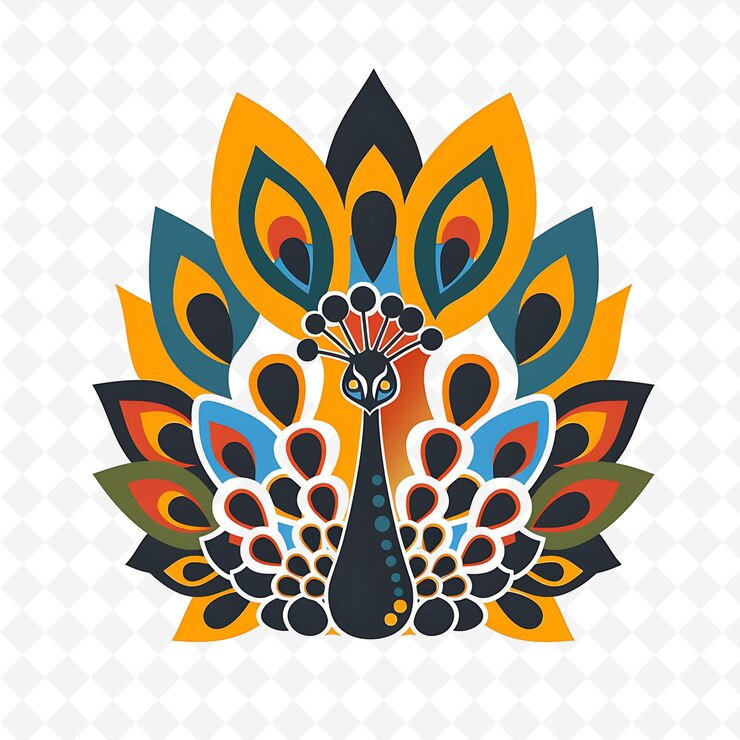 PSD um desenho de um pavão com um desenho que diz " pavão "