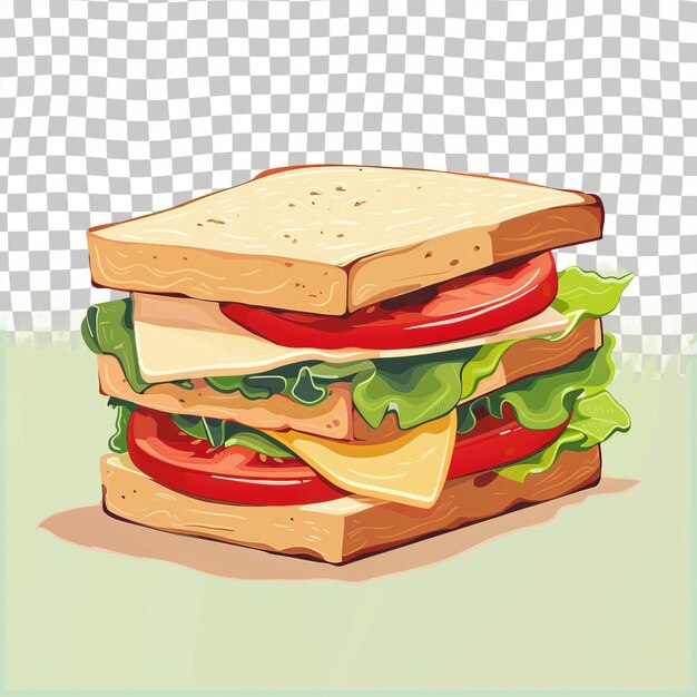 PSD um desenho de um sanduíche com uma imagem de um sándwich nele