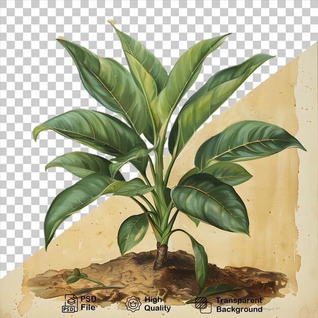 PSD um desenho de uma planta em fundo transparente