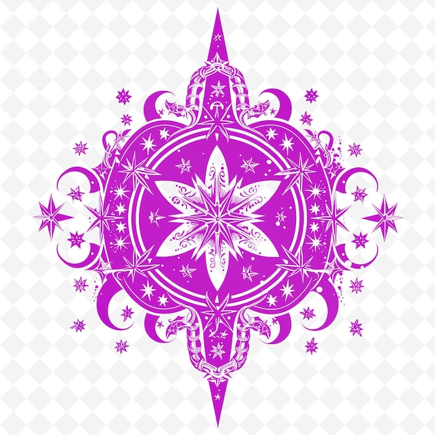 PSD um desenho roxo e rosa com uma estrela nele