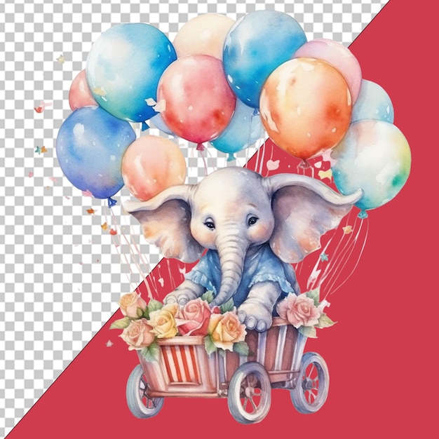 Um desfile de aniversário com elefantes