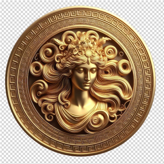 Um deus geek dourado renderizado em 3d