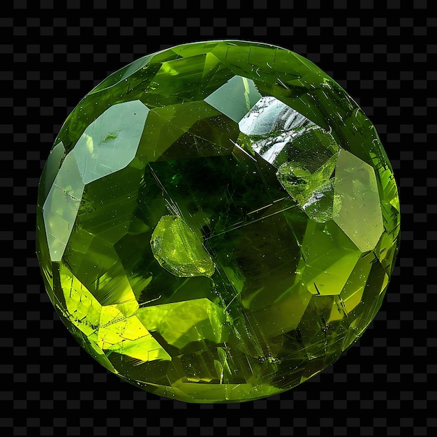 PSD um diamante verde com uma pedra verde no centro