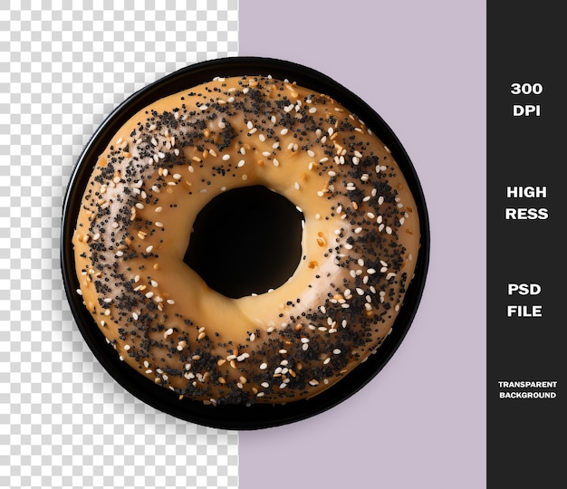 PSD um donut com um bagel e uma foto de um bagel