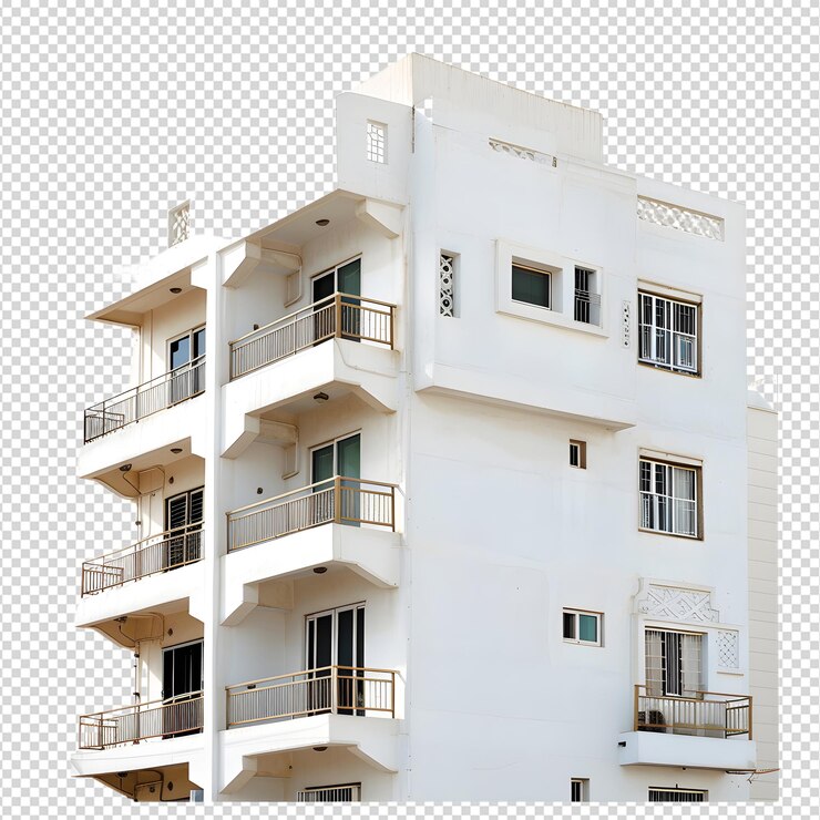 PSD um edifício com uma varanda e uma varanda com a palavra hotel