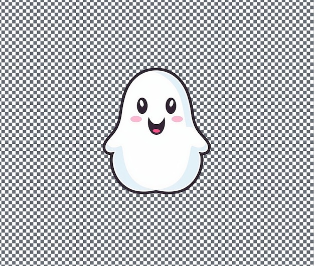 Um fantasma lindo e plano isolado num fundo transparente.