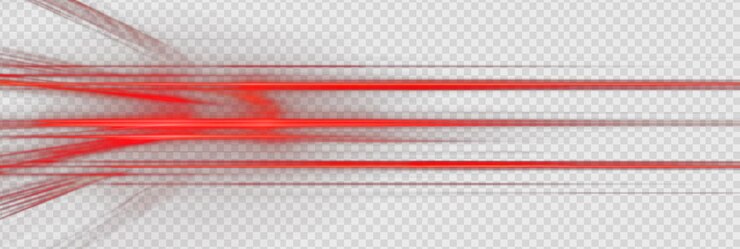 PSD um feixe de laser vermelho abstrato sobre um fundo preto