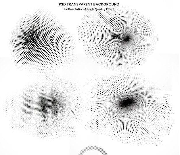 PSD um feixe de manchas de tinta em um fundo transparente