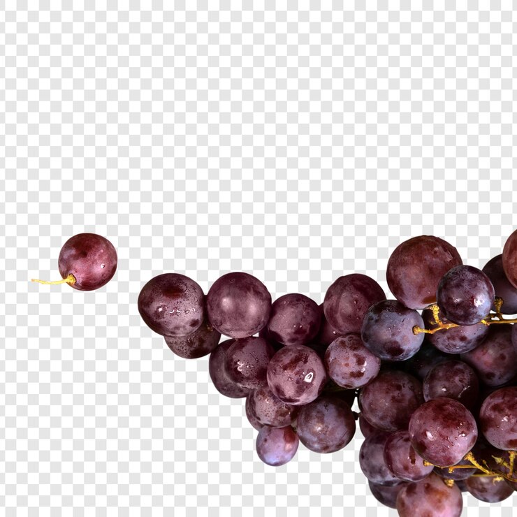 PSD um feixe de uvas púrpuras frescas