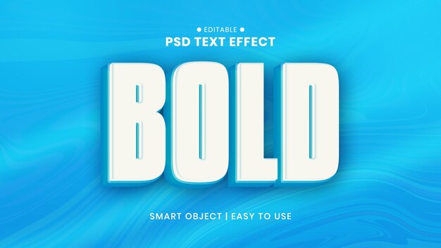 PSD um fundo azul com o título'bold'no mesmo