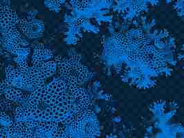 PSD um fundo azul com um padrão de flores e as palavras 