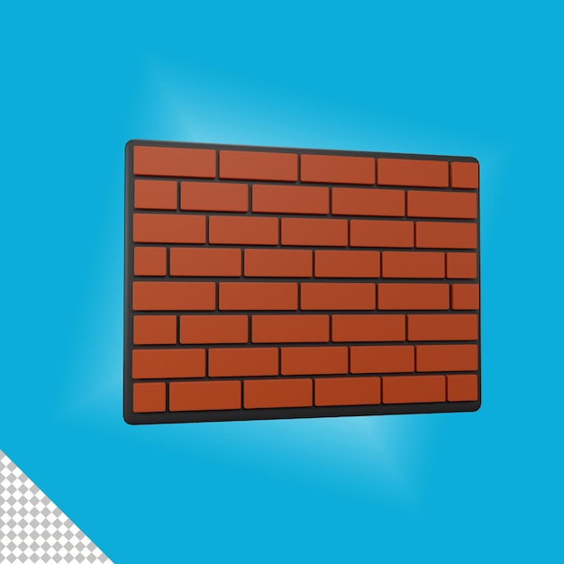 Um fundo azul com uma parede de tijolos no meio.