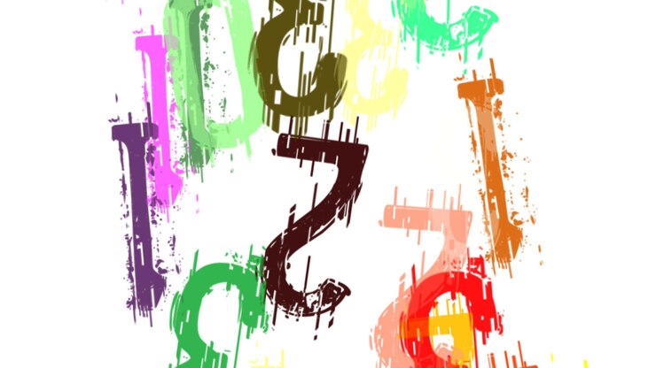 PSD um fundo colorido com a letra a e o número com as letras c