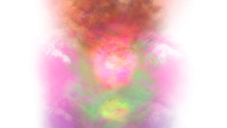 PSD um fundo de cor rosa e verde com uma flor rosa no meio