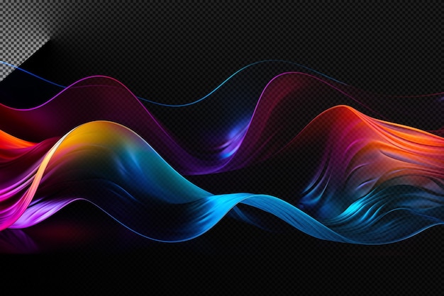 Um fundo de ondas coloridas abstratas.