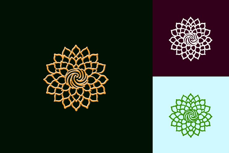 PSD um fundo preto com um desenho que diz "mandalas"