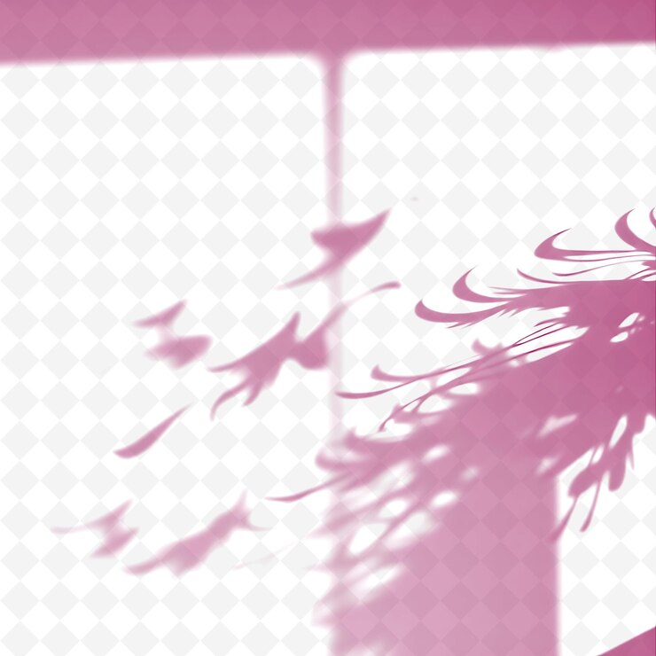 PSD um fundo rosa com um padrão rosa e branco com uma árvore e borboletas