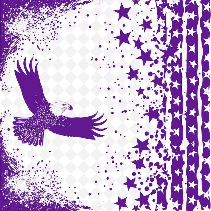 PSD um fundo roxo e branco com um pássaro roxo voando no céu