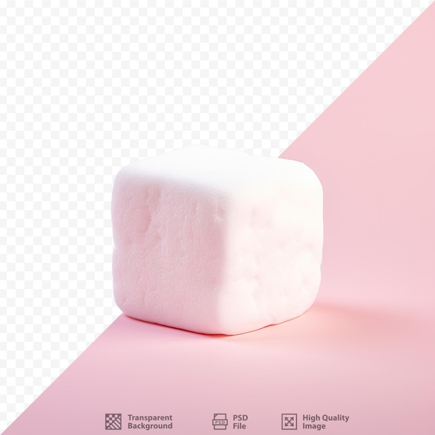 PSD um fundo transparente com um marshmallow isolado