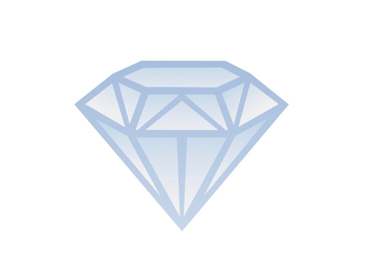 PSD um fundo transparente de diamante realista