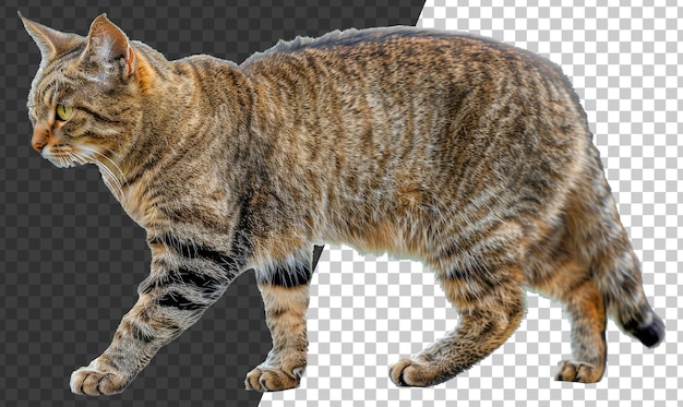 PSD um gato está andando png