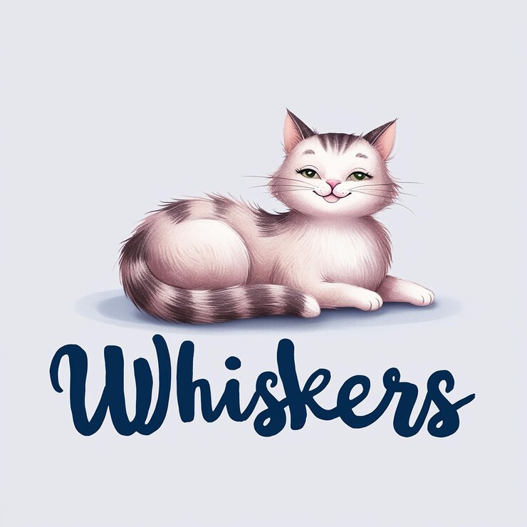 PSD um gato que tem a palavra bigodes nele