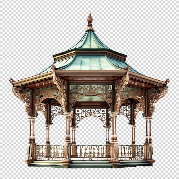 PSD um gazebo isolado em fundo transparente png