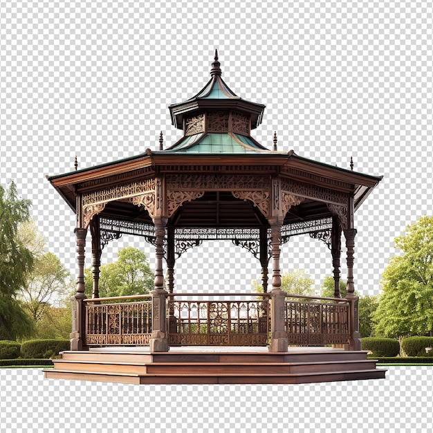 Um gazebo isolado em fundo transparente png