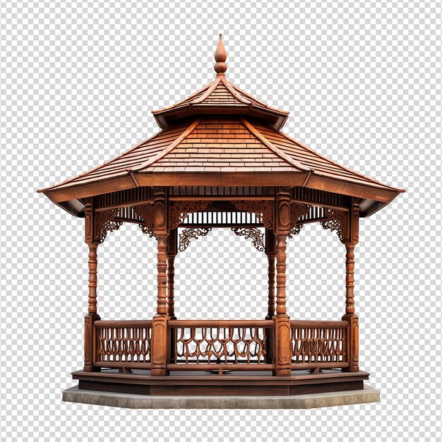 PSD um gazebo isolado em fundo transparente png