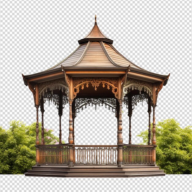 Um gazebo isolado em fundo transparente png