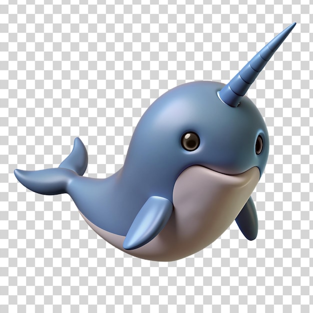 PSD um golfinho 3d em fundo transparente
