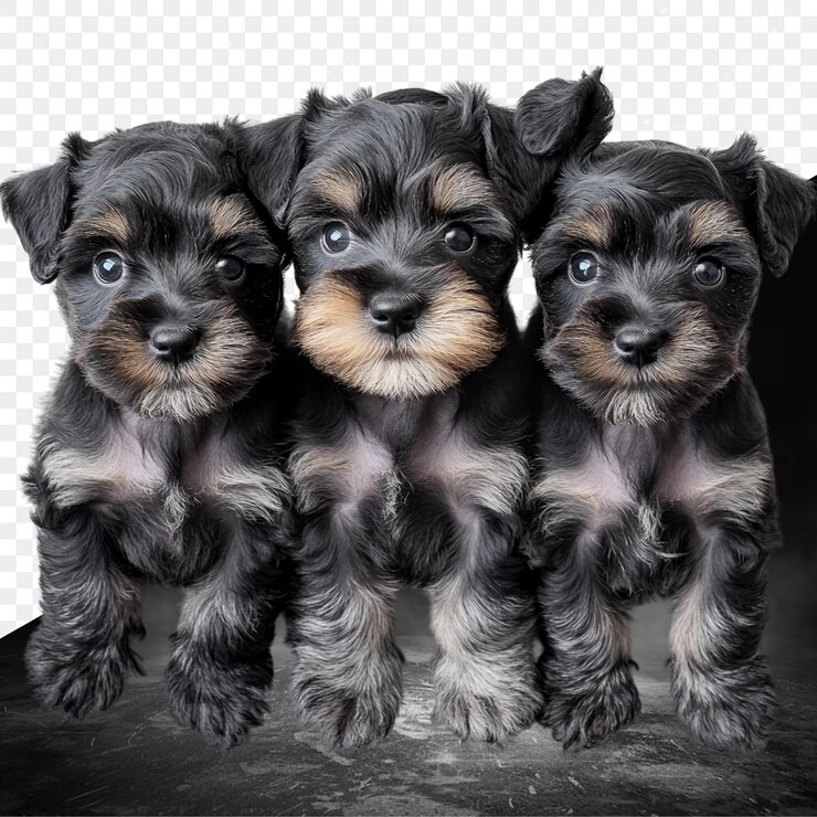 PSD um grupo de cachorros com um deles tem uma cara nele