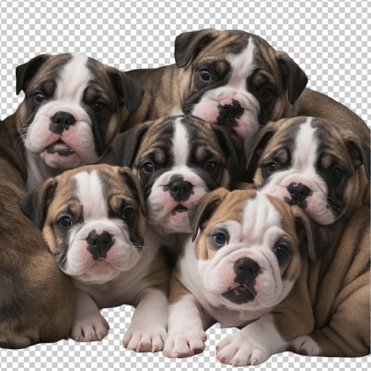 PSD um grupo de cachorros em círculo