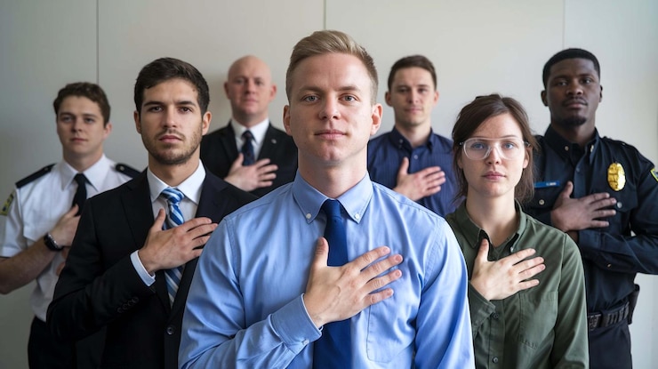 PSD um grupo de pessoas com os braços cruzados no ar