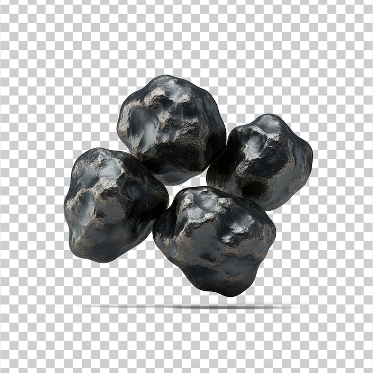 PSD um grupo de rochas em uma superfície branca png isolado em fundo transparente