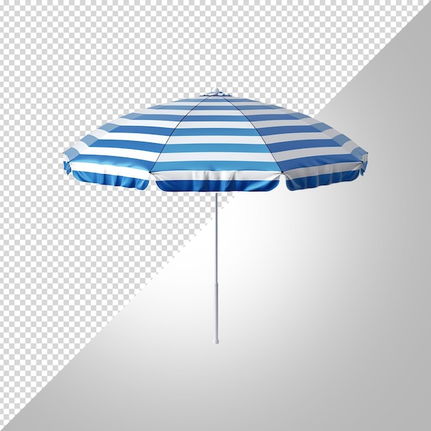 PSD um guarda-chuva azul e branco com uma faixa branca