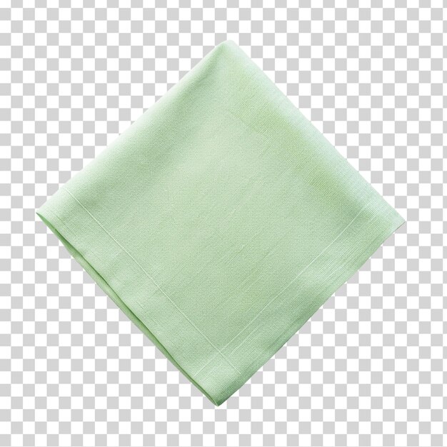 PSD um guardanapo verde claro em fundo transparente