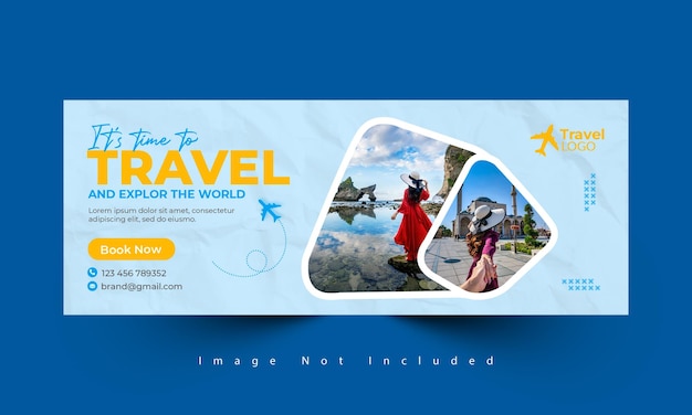 um guia de viagem é exibido em um fundo azul