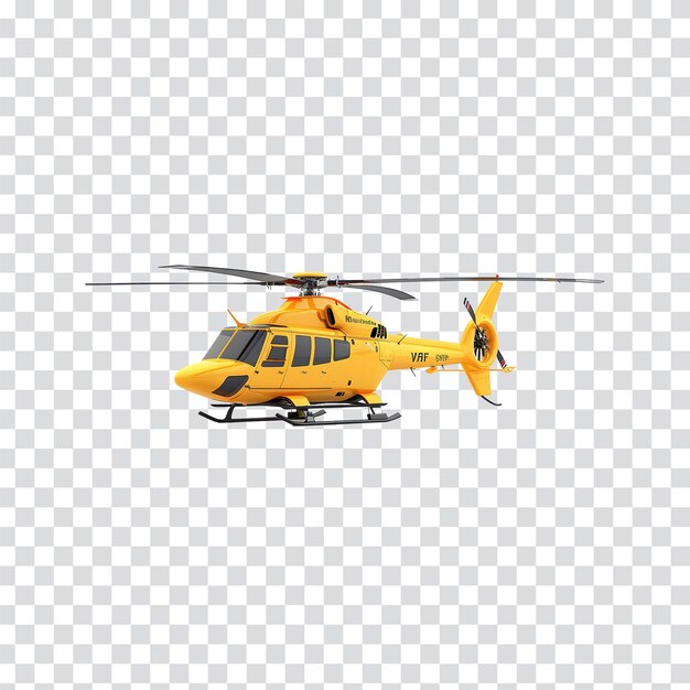 PSD um helicóptero amarelo com as palavras helicóptero na parte inferior