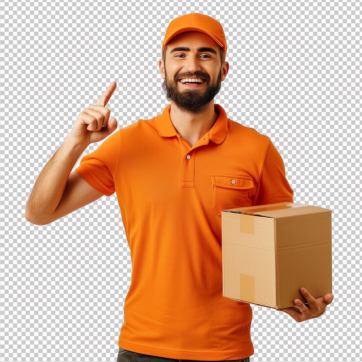 PSD um homem com um chapéu laranja segura uma caixa com a palavra "não"