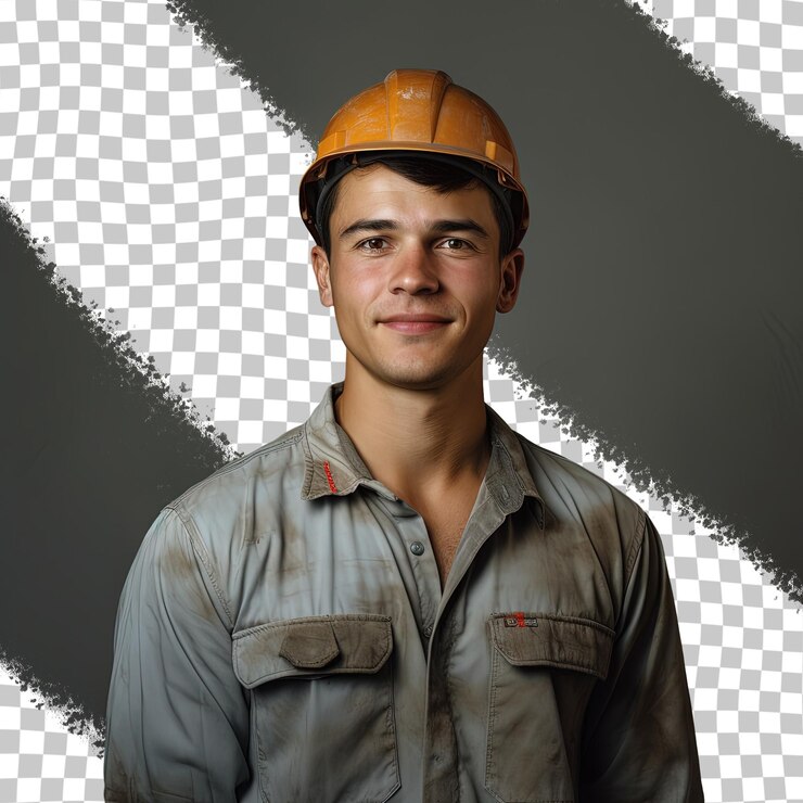 PSD um homem usando um capacete que diz " ele está usando "