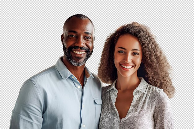 Um jovem e alegre casal a mostrar o polegar para cima.