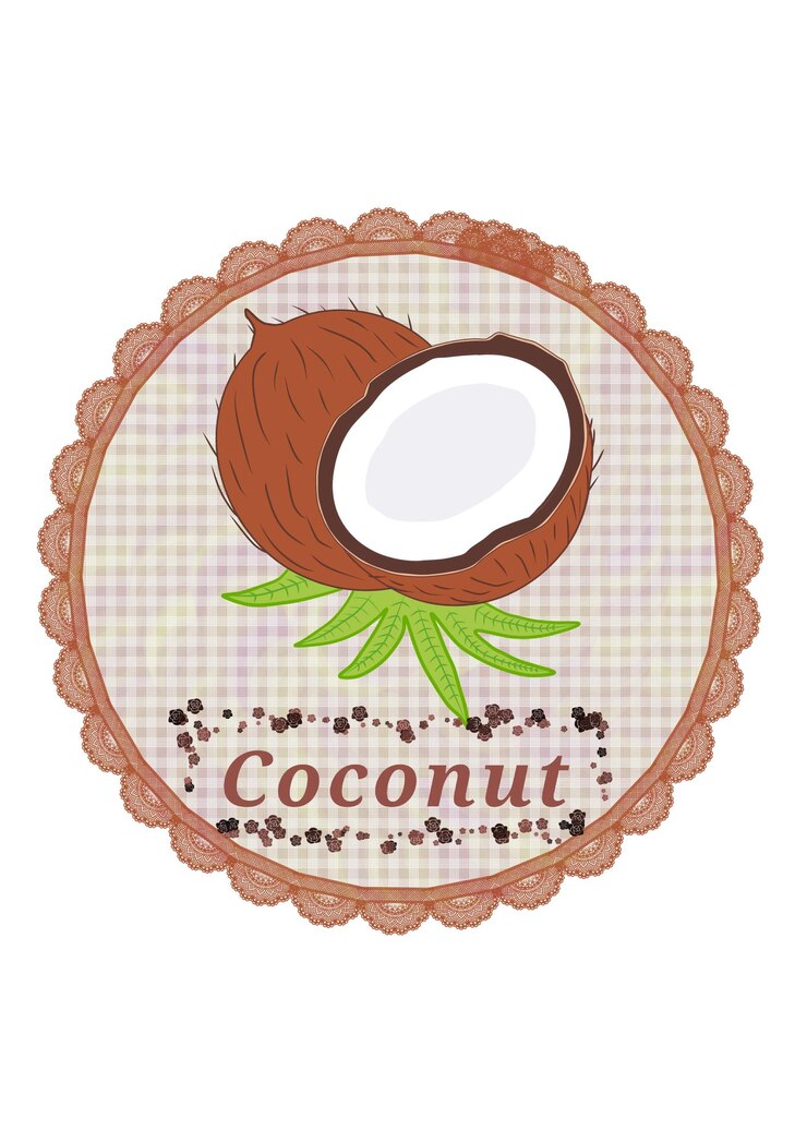 PSD um letreiro com o nome de coco.