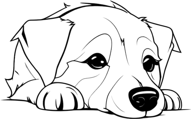 PSD um lindo ícone de cão de desenho animado aigenerado