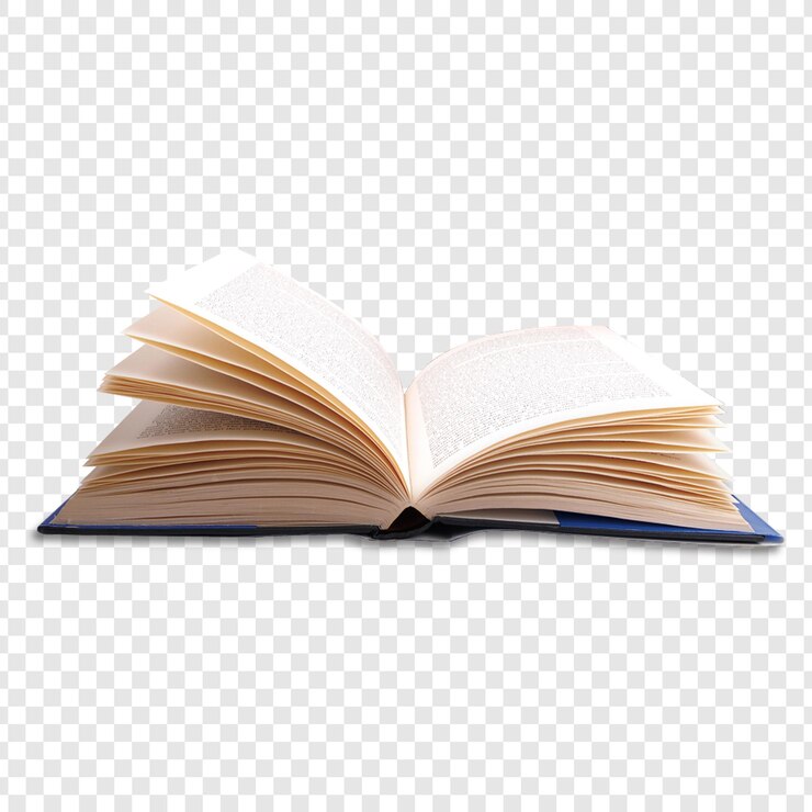 PSD um livro aberto com páginas exibidas