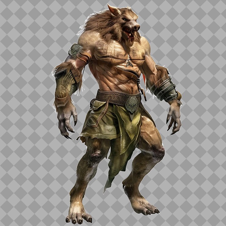 PSD um lobo com um lobo nas costas.