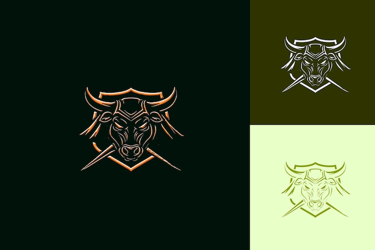 PSD um logotipo com uma cabeça de touro que diz " chifres "