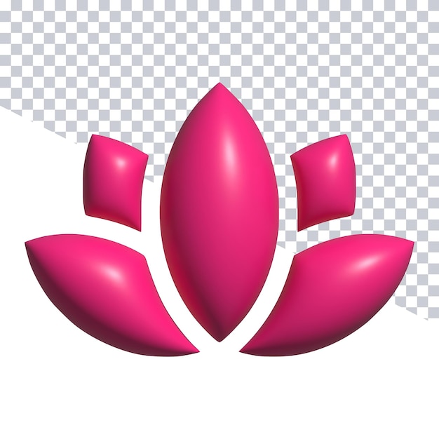 PSD um logotipo de lótus rosa com a palavra lótus nele.