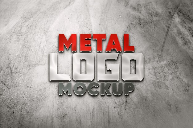 PSD um logotipo de prata para artista de metal feito por artista de metal