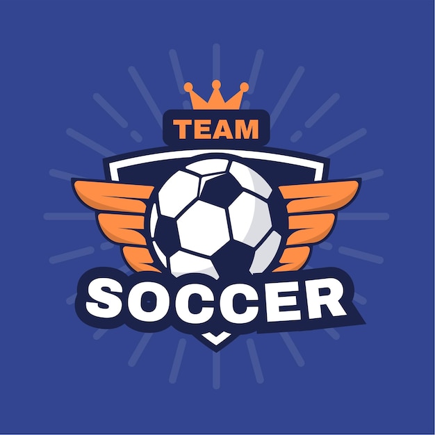 um logotipo de uma equipe de futebol com uma coroa nele
